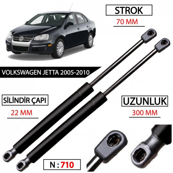 Jetta Bagaj Amortisörü 2005-2010 Takım 2 Adet