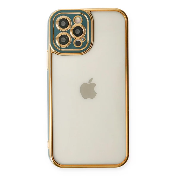 iPhone 12 Pro Max Kılıf Lazer Lens Kamera Çerçeveli Kapak - 6