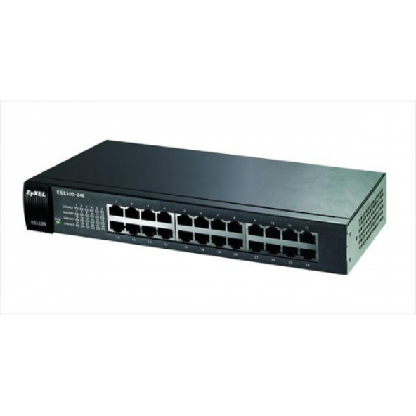 ZyXEL ES1100-24E 24 Port, MegaBit, Yönetilmez, Fast-Ethernet, Sessiz Switch