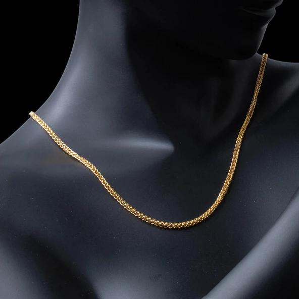 Meridyen 14 Ayar Altın Zincir - 50cm - Resim 2