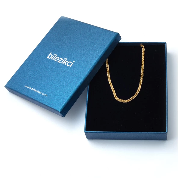 Meridyen 14 Ayar Altın Zincir - 50cm - Resim 6