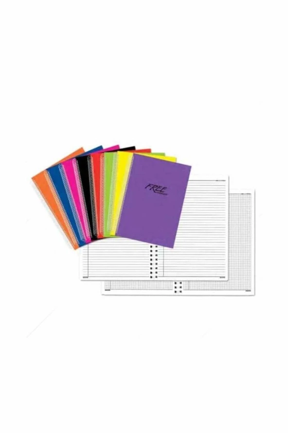 Keskin Color Spiralli Okul Defteri Plastik Kapak Çizgili 120 Yaprak A4 (6 Lı Paket)