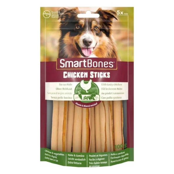 SmartBones Tavuklu Stick Köpek Ödülü 5 Parça 100 g Skt : 12/2026