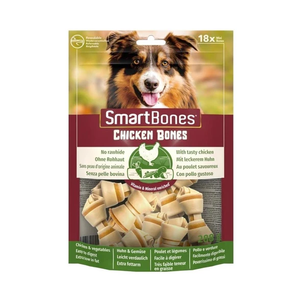 SmartBones Smart Bones Chicken Mini Köpek Ödül  18 Parça 228 Gr  Skt :02/2026