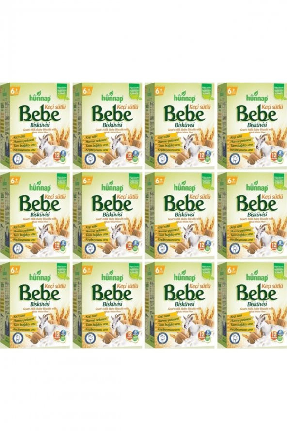 Keçi Sütlü Bebek Bisküvisi 400 Gr X 12 Adet