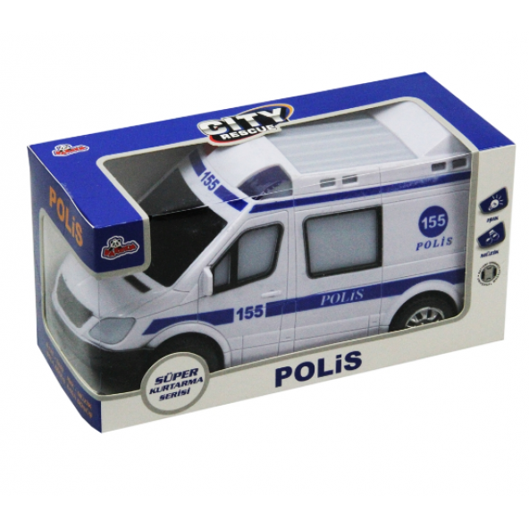 4 Adet Pilli Oyuncak Araba - Polis. Jandarma. Ambulans. İtafiye - 2