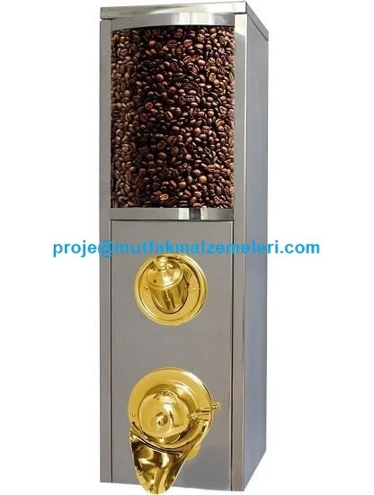 Bombe Camlı Paslanmaz Kahve Verme Dispenseri