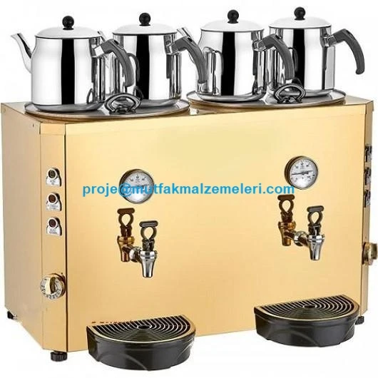 4 Demlikli Şamandıralı Çay Kazanı
