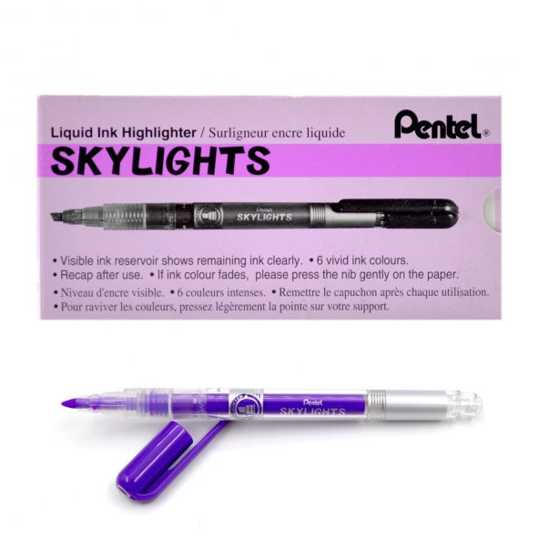 Pentel Skylights Likit Kalem Tipi Fosforlu Kalem (CL11-V) Mor 1 Kutu