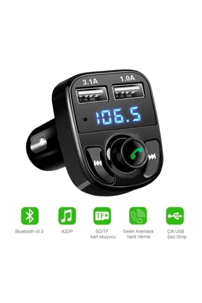 Bluetooth Araç Kiti Transmitter 5.0 Micro - 3