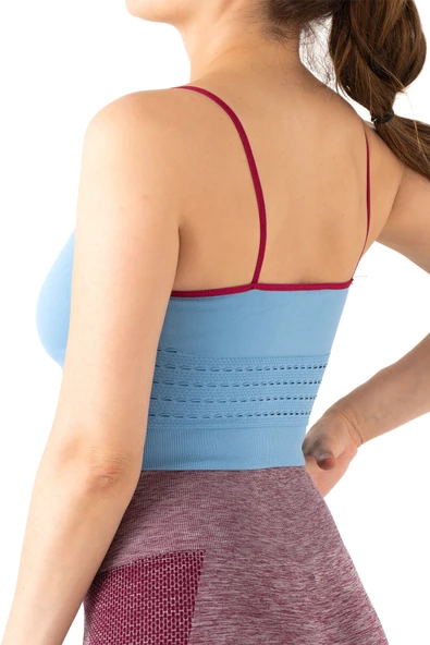 Gigotto Seamless Dantel Detaylı Blue Büstiyer - 8
