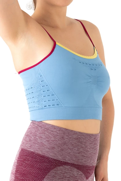 Gigotto Seamless Dantel Detaylı Blue Büstiyer - 3
