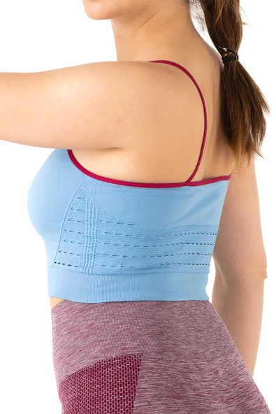 Gigotto Seamless Dantel Detaylı Blue Büstiyer - 7