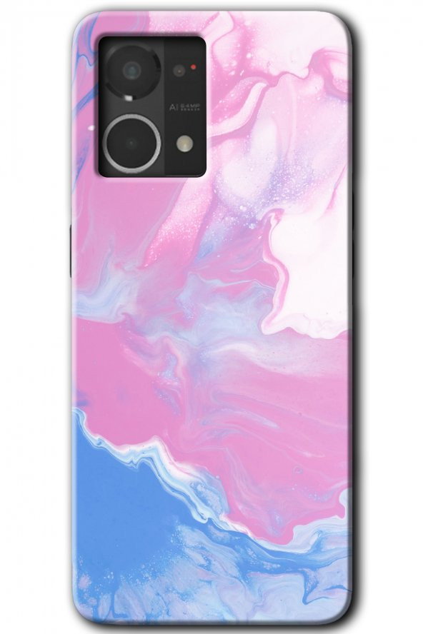 Oppo Reno 7 4G Kılıf HD Desen Baskılı Arka Kapak - Liquid Lekeler Art - 1