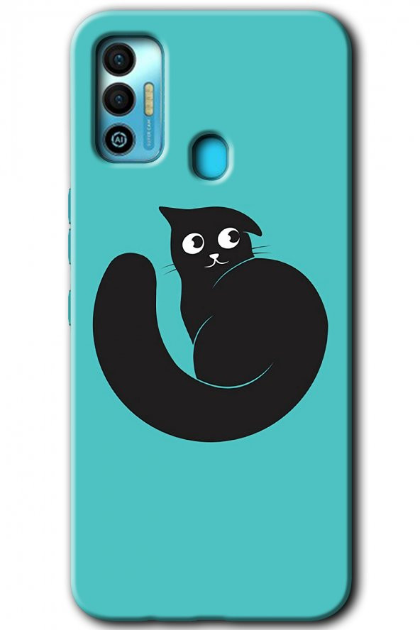 Tecno Spark 7T Kılıf HD Desen Baskılı Arka Kapak - Cat Vector