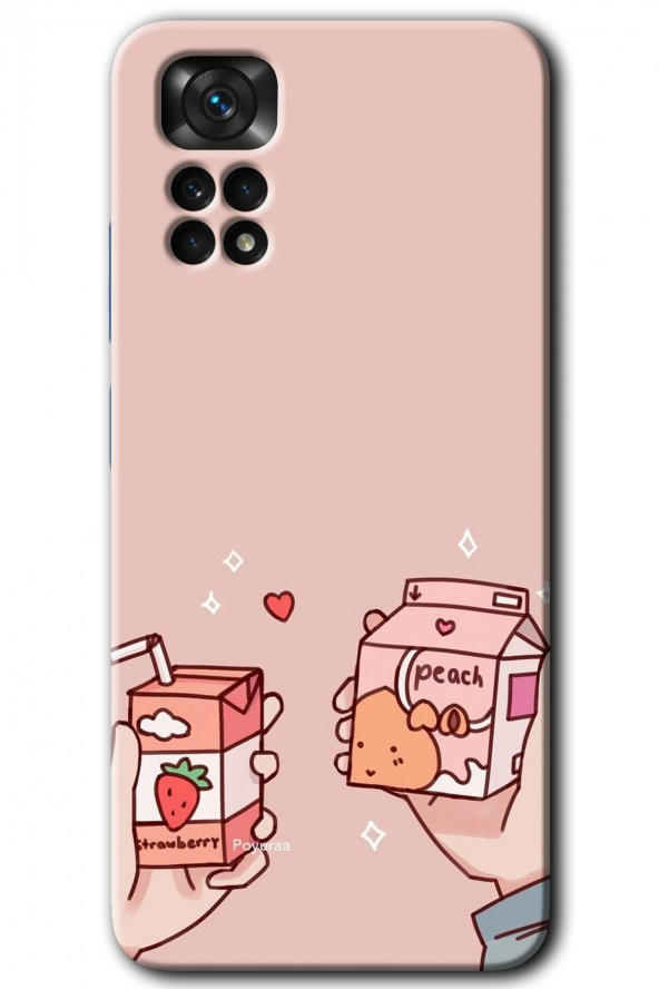 Redmi Note 11 Pro 5G Kılıf HD Desen Baskılı Arka Kapak - Meyveli Süt