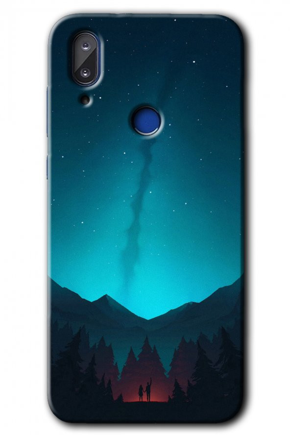 Vestel E5 Kılıf HD Desen Baskılı Arka Kapak - Night Fores Mount