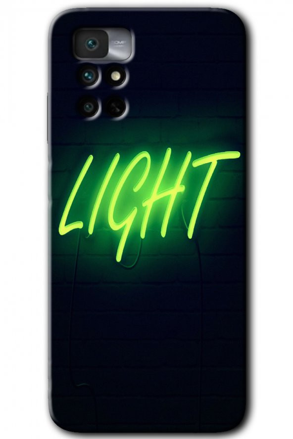 Redmi Note 11 4G Kılıf HD Desen Baskılı Arka Kapak - Neon İnion