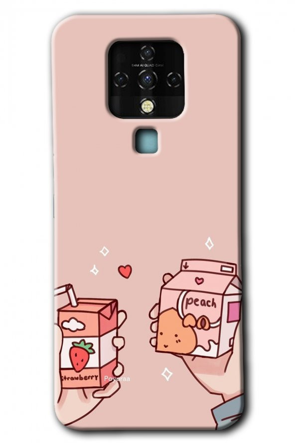 Tecno Camon 16 Kılıf HD Desen Baskılı Arka Kapak - Meyveli Süt