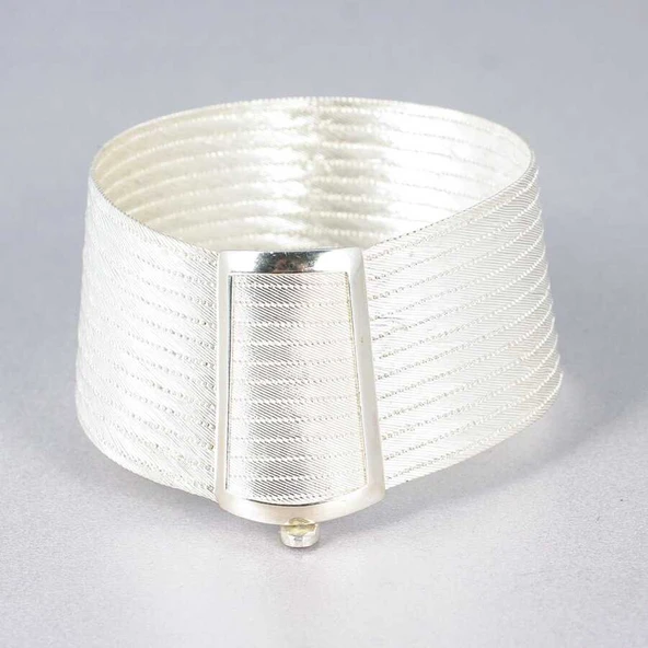 925 Ayar Gümüş 13 Sıra Trabzon Hasırı Bileklik ürün görseli 1