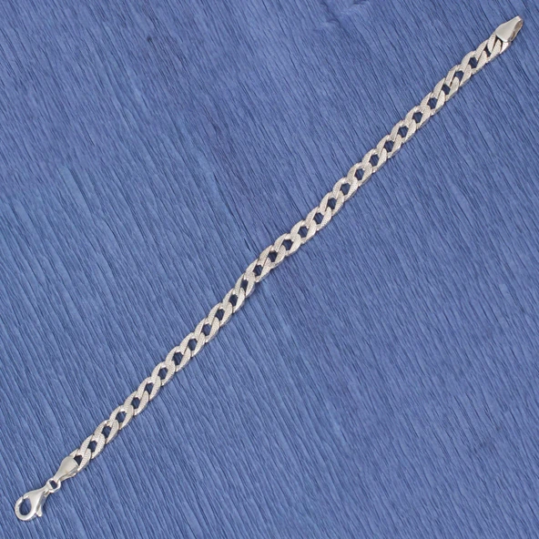 NUSRET TAKI 925 Ayar Gümüş Zincir Bileklik - Resim 4