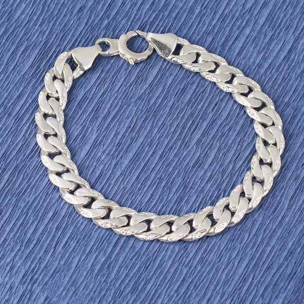 925 Ayar Gümüş 0,9 x 12 mm Zincir Bileklik ürün görseli 1