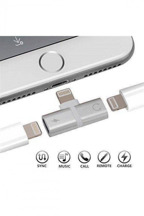 miray süs Iphone Şarj Ve Lıghtnıng Kulaklık Çoklayıcı Çevirici Adaptör Jack 560013