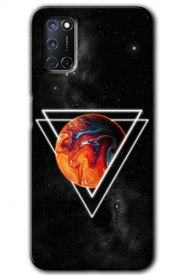Oppo A52 Kılıf HD Desen Baskılı Arka Kapak - Kızıl Gezegen