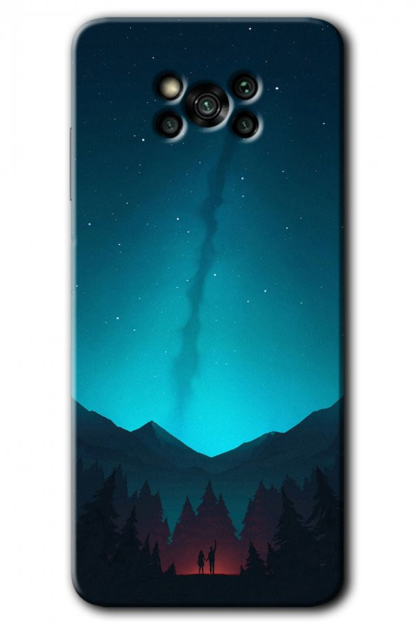 Poco x3 Pro Kılıf HD Desen Baskılı Arka Kapak - Night Fores Mount