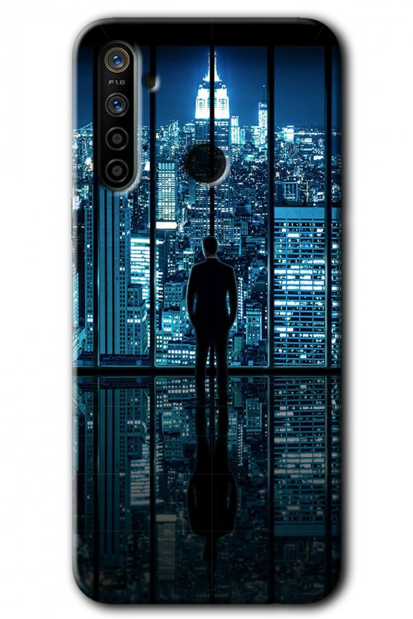 Realme 5i Kılıf HD Desen Baskılı Arka Kapak - Şehir Manzarası - 1