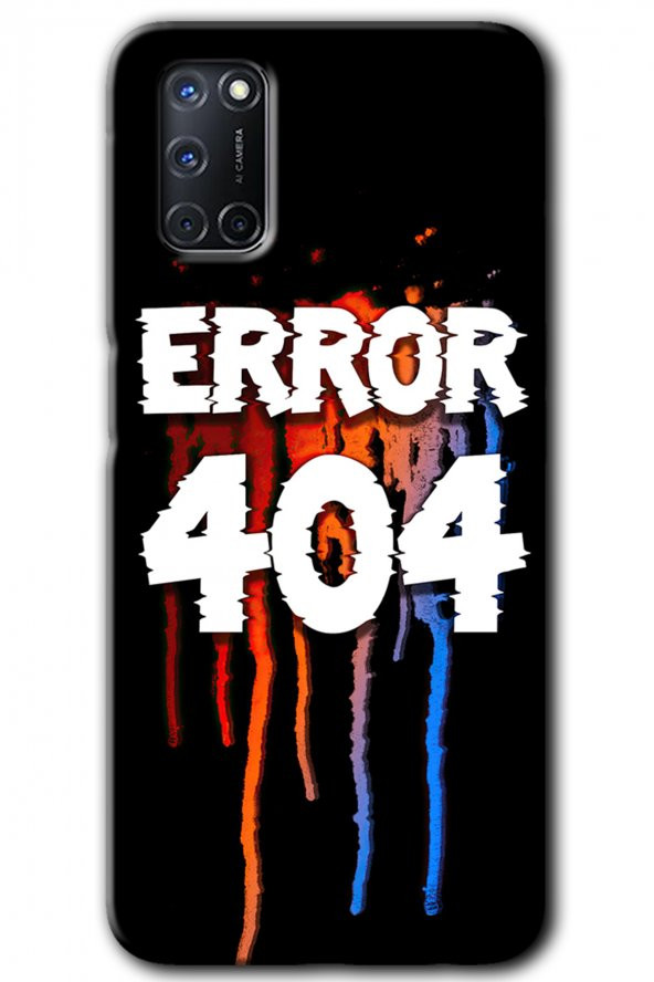 Oppo A52 Kılıf HD Desen Baskılı Arka Kapak - 404 Error