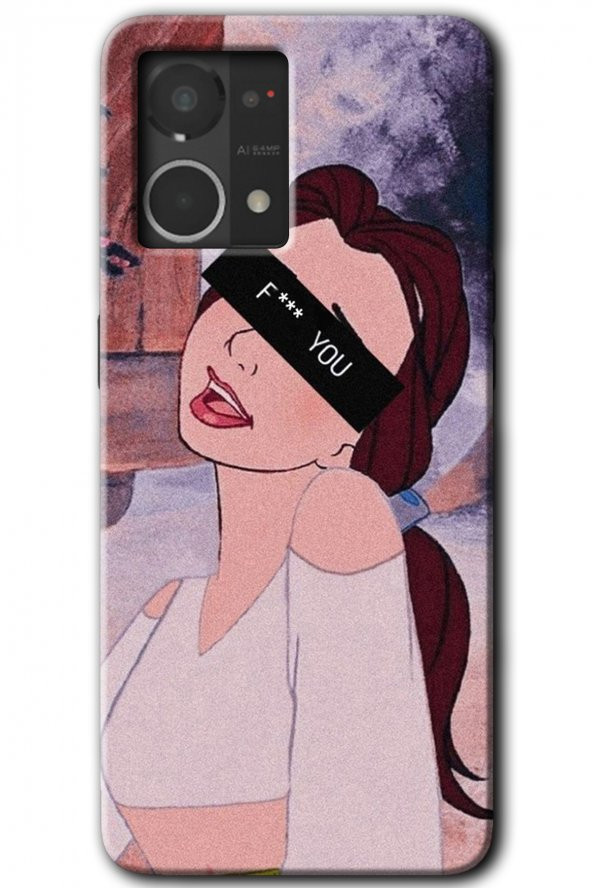 Oppo Reno 7 4G Kılıf HD Desen Baskılı Arka Kapak - Bad Girl - 1