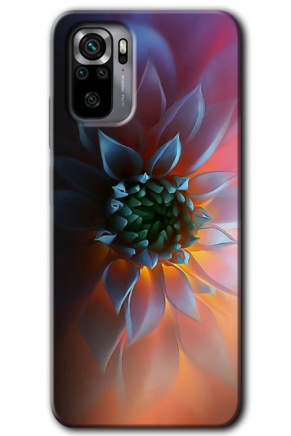 Redmi Note 10s Kılıf HD Desen Baskılı Arka Kapak - Çiçek Motif