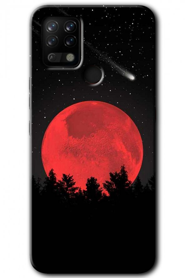 Tecno Pova Kılıf HD Desen Baskılı Arka Kapak - Kanlı Ay
