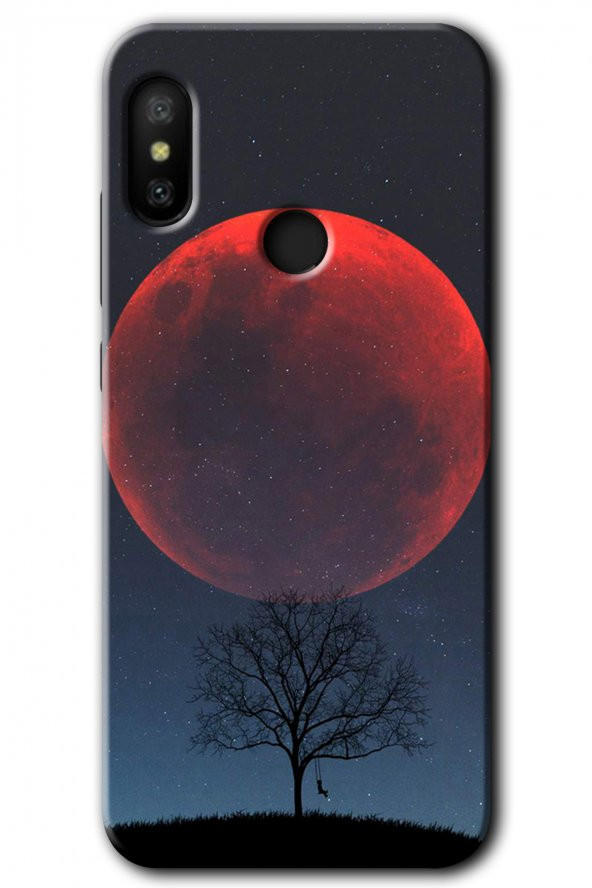 Mi Max 3 Kılıf HD Desen Baskılı Arka Kapak - Kanlı Ay