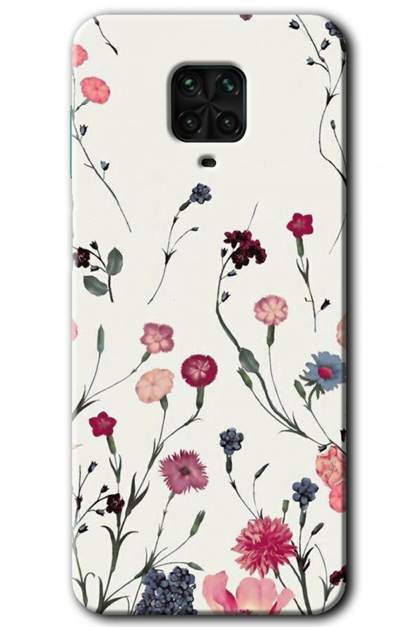 Redmi Note 9 Pro Kılıf HD Desen Baskılı Arka Kapak - Mat Çiçek