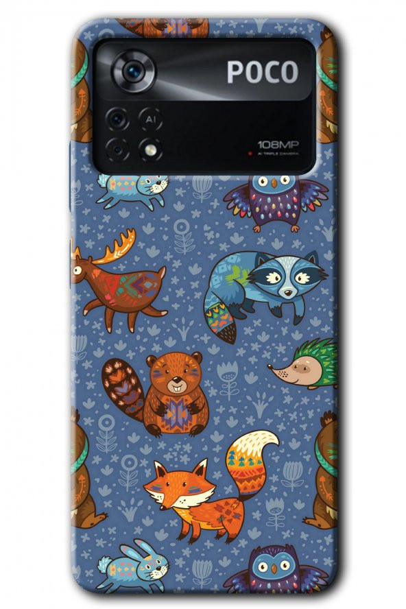 Poco x4 Pro Kılıf HD Desen Baskılı Arka Kapak - Animals Funny