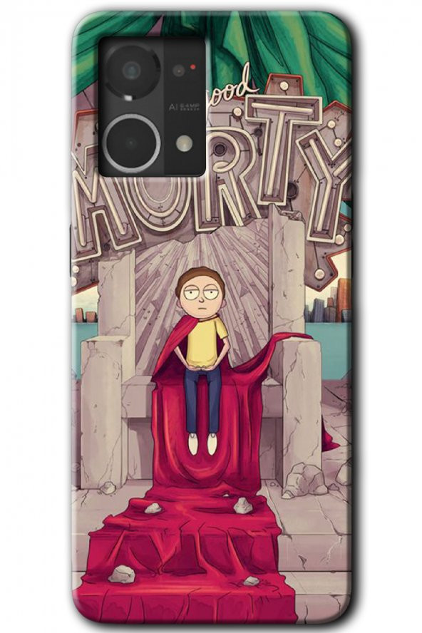 Oppo Reno 7 4G Kılıf HD Desen Baskılı Arka Kapak - Morty - 1