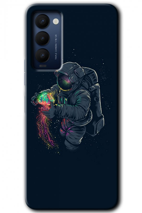Tecno Camon 18 Kılıf HD Desen Baskılı Arka Kapak - Astronot Kıyafeti