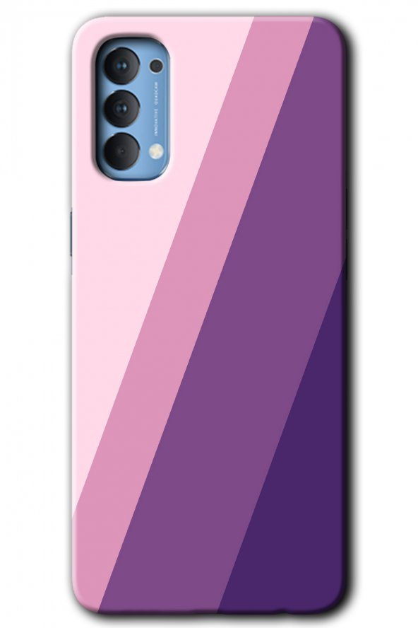 Oppo Reno 4 Kılıf HD Desen Baskılı Arka Kapak - Oblique - 1