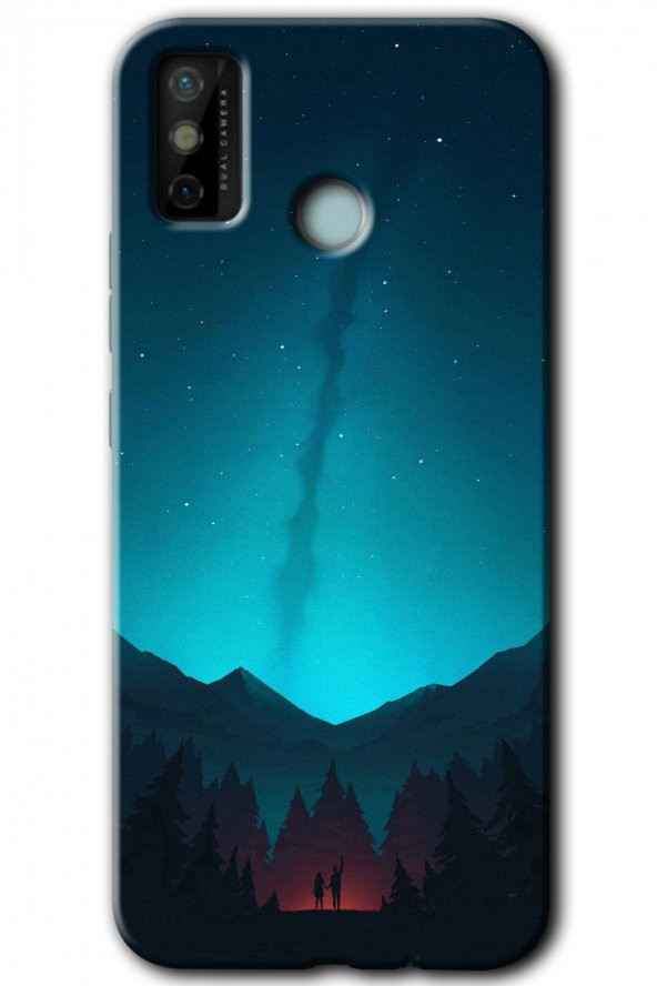 Tecno Spark 6 Go Kılıf HD Desen Baskılı Arka Kapak - Night Fores Mount