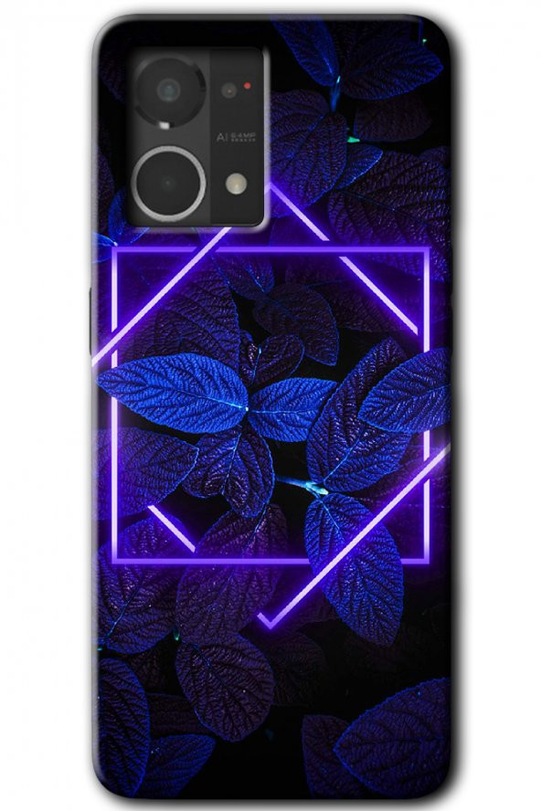 Oppo Reno 7 4G Kılıf HD Desen Baskılı Arka Kapak - Mekanik Yaprak 5
