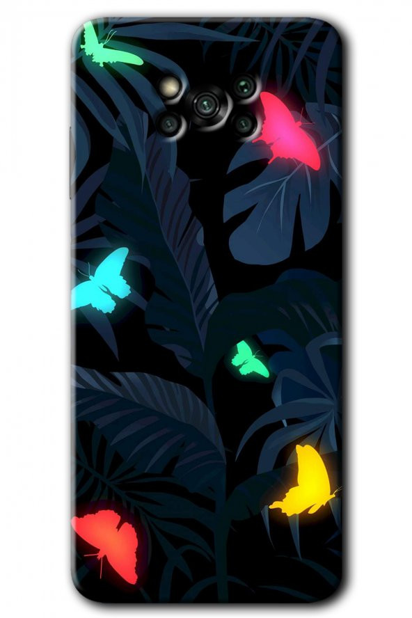 Poco x3 NFC Kılıf HD Desen Baskılı Arka Kapak - Lighter Butterfly