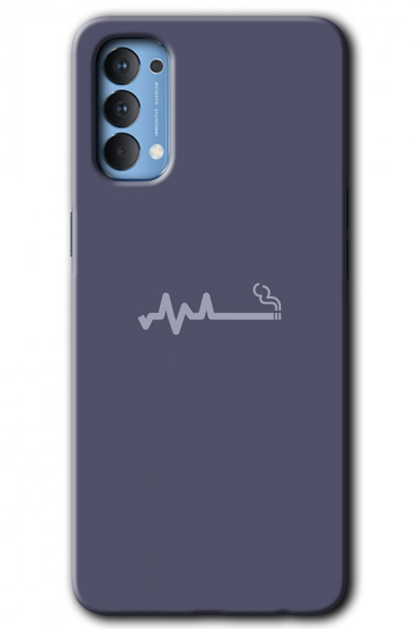 Oppo Reno 4 Kılıf HD Desen Baskılı Arka Kapak - Sigara Zararlıdır