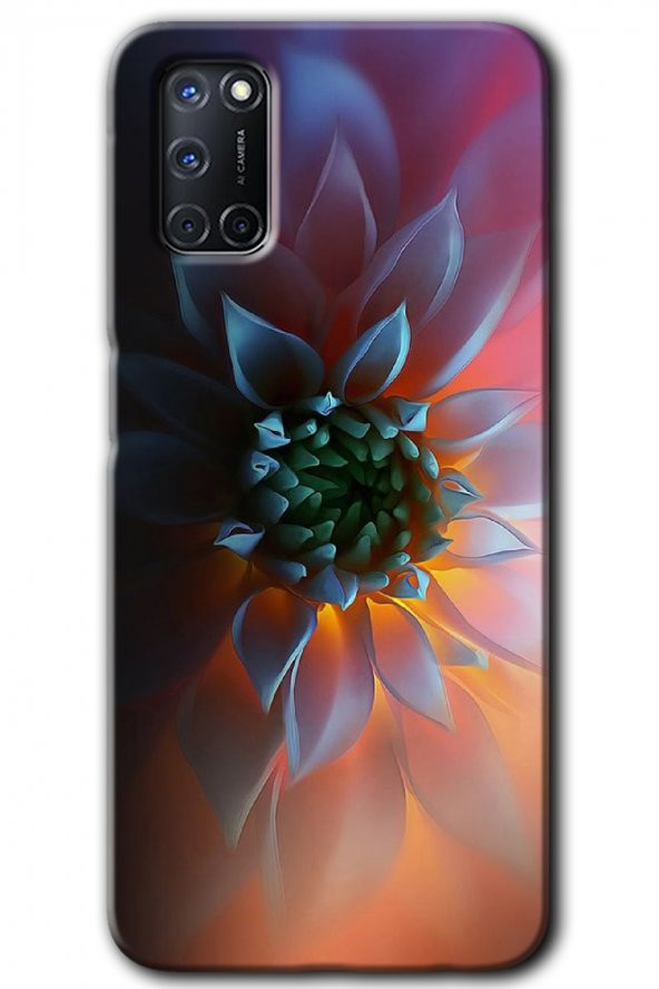 Oppo A92 Kılıf HD Desen Baskılı Arka Kapak - Çiçek Motif