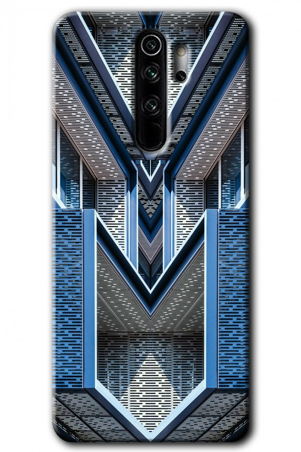 Redmi Note 8 Pro Kılıf HD Desen Baskılı Arka Kapak - Retro Building