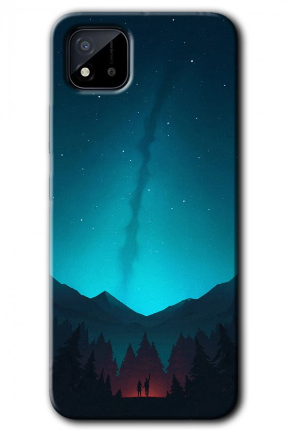 Realme C11 Kılıf HD Desen Baskılı Arka Kapak - Night Fores Mount