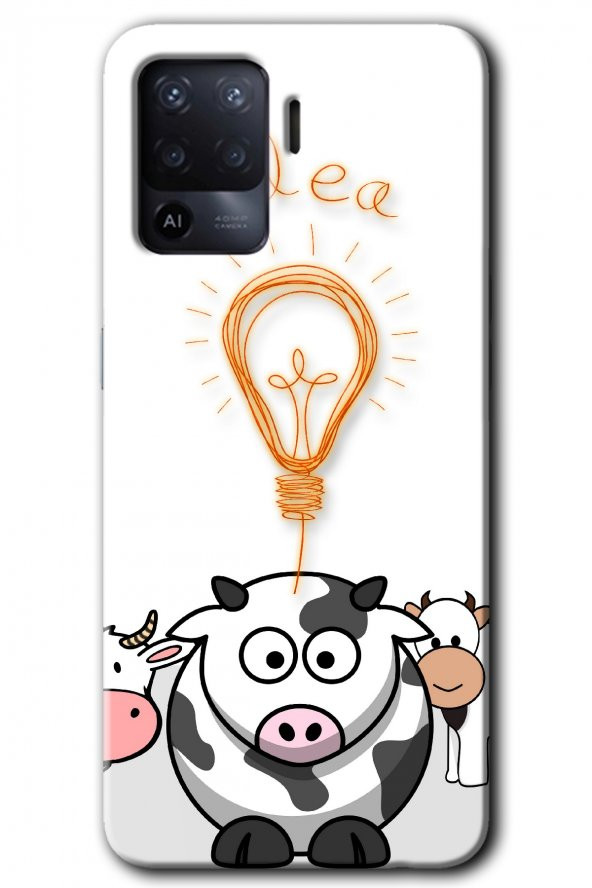 Oppo Reno 5 Lite Kılıf HD Desen Baskılı Arka Kapak - İdea Lamp - 1