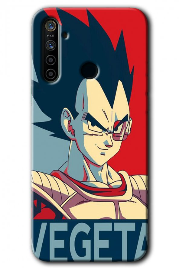 Realme 5i Kılıf HD Desen Baskılı Arka Kapak - Vegeta - 1