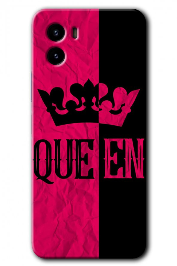 Vivo Y15s Kılıf HD Desen Baskılı Arka Kapak - Queen
